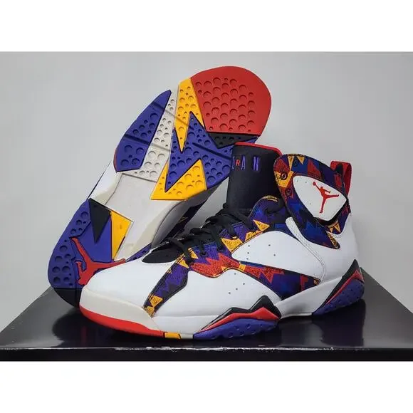 Air Jordan 7 Retro SWEATER 304775 142 Size 10.5 PRE-OWNED - Picture 1 of 8